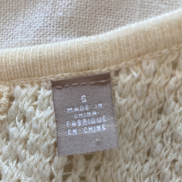 SHIRT Anthropology knitted and knotted white knitted boho tank top - Picture 3 of 12